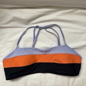 prAna ColorBlock Lurisia Bikini Top w/ Side Cut Out - L